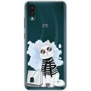 Прозрачный чехол BoxFace ZTE Blade A51 Lite Cat Style