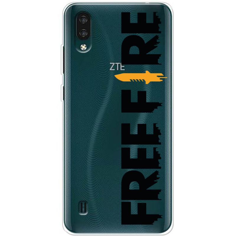 Прозрачный чехол BoxFace ZTE Blade A51 Lite Free Fire Black Logo