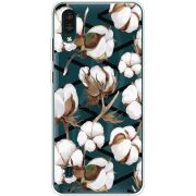 Прозрачный чехол BoxFace ZTE Blade A51 Lite Cotton flowers