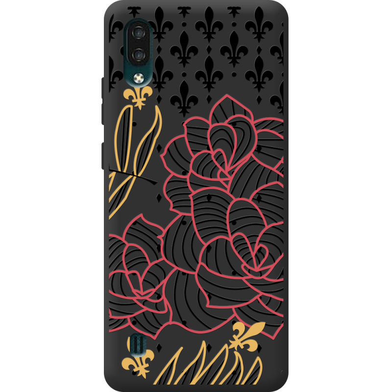 Черный чехол BoxFace ZTE Blade A51 Lite FranceFlowers