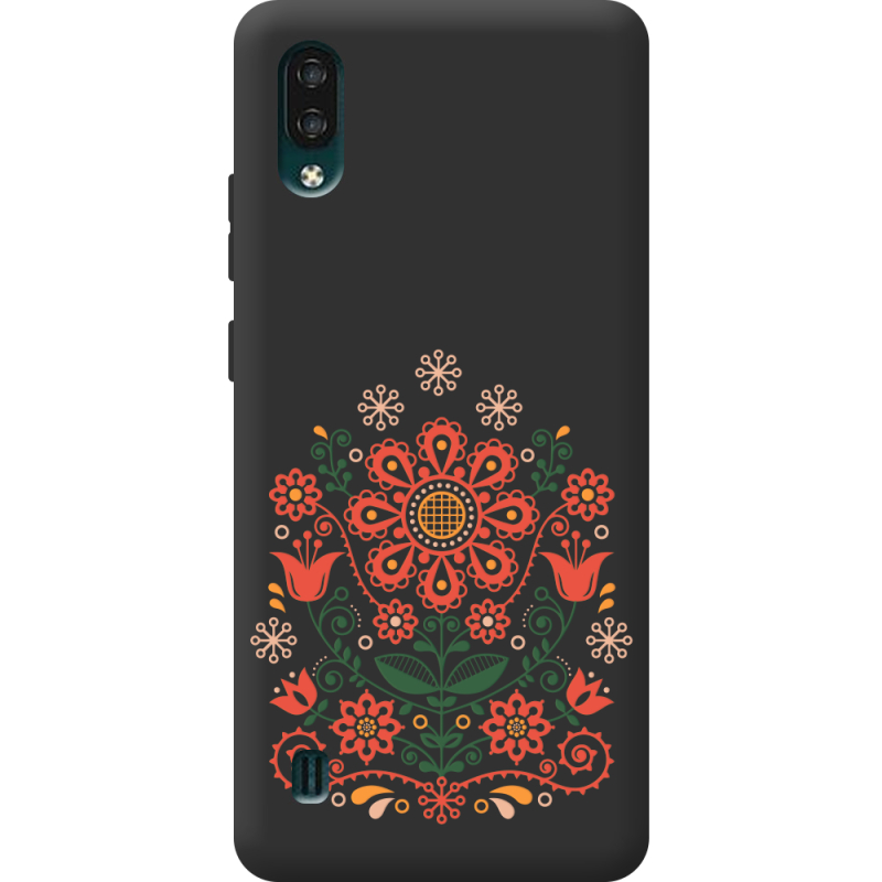 Черный чехол BoxFace ZTE Blade A51 Lite Ukrainian Ornament