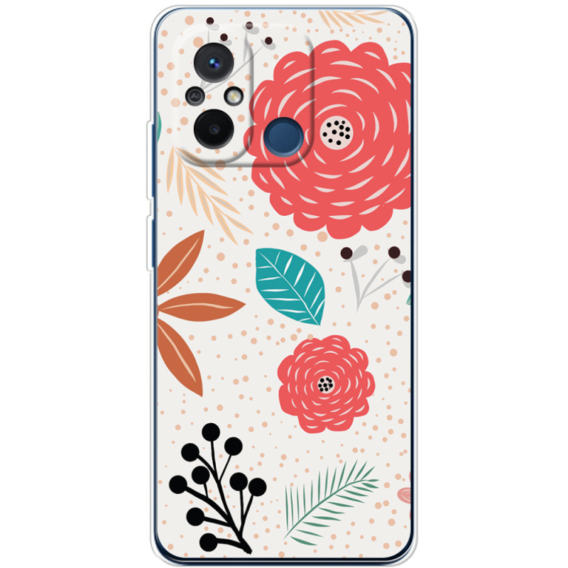 Чехол BoxFace Xiaomi Redmi 12C Line Flowers