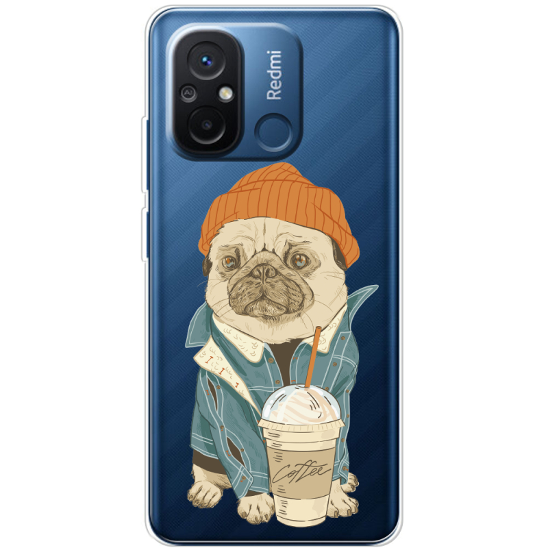 Прозрачный чехол BoxFace Xiaomi Redmi 12C Dog Coffeeman