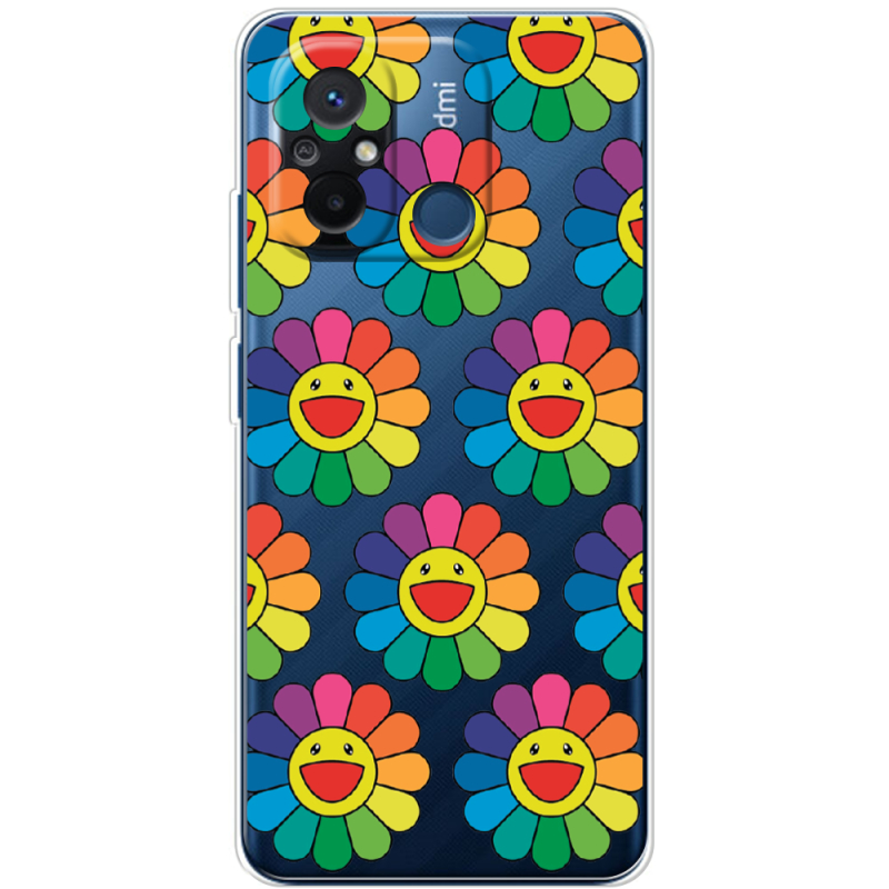 Прозрачный чехол BoxFace Xiaomi Redmi 12C Hippie Flowers