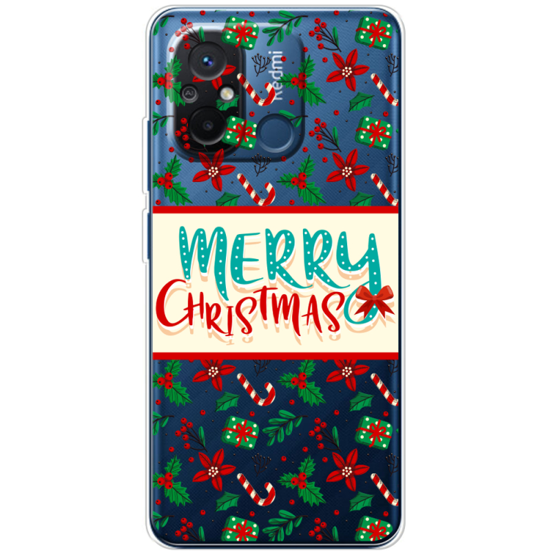 Прозрачный чехол BoxFace Xiaomi Redmi 12C Vintage Christmas Pattern