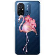 Прозрачный чехол BoxFace Xiaomi Redmi 12C Floral Flamingo