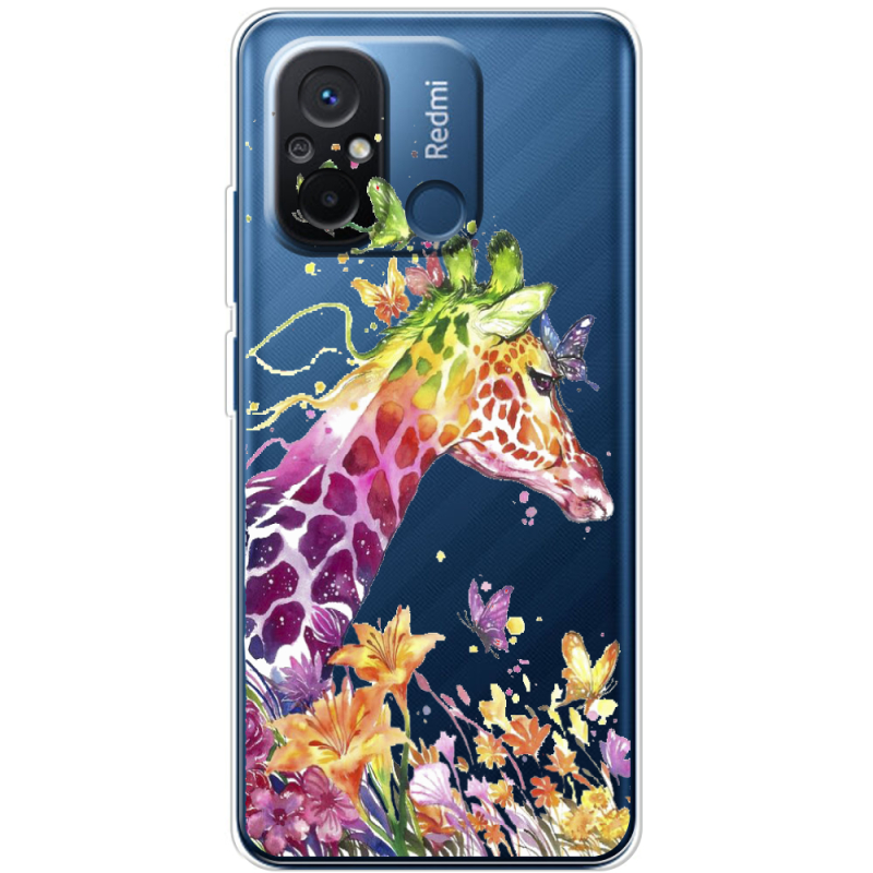 Прозрачный чехол BoxFace Xiaomi Redmi 12C Colorful Giraffe