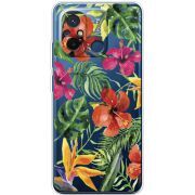 Прозрачный чехол BoxFace Xiaomi Redmi 12C Tropical Flowers