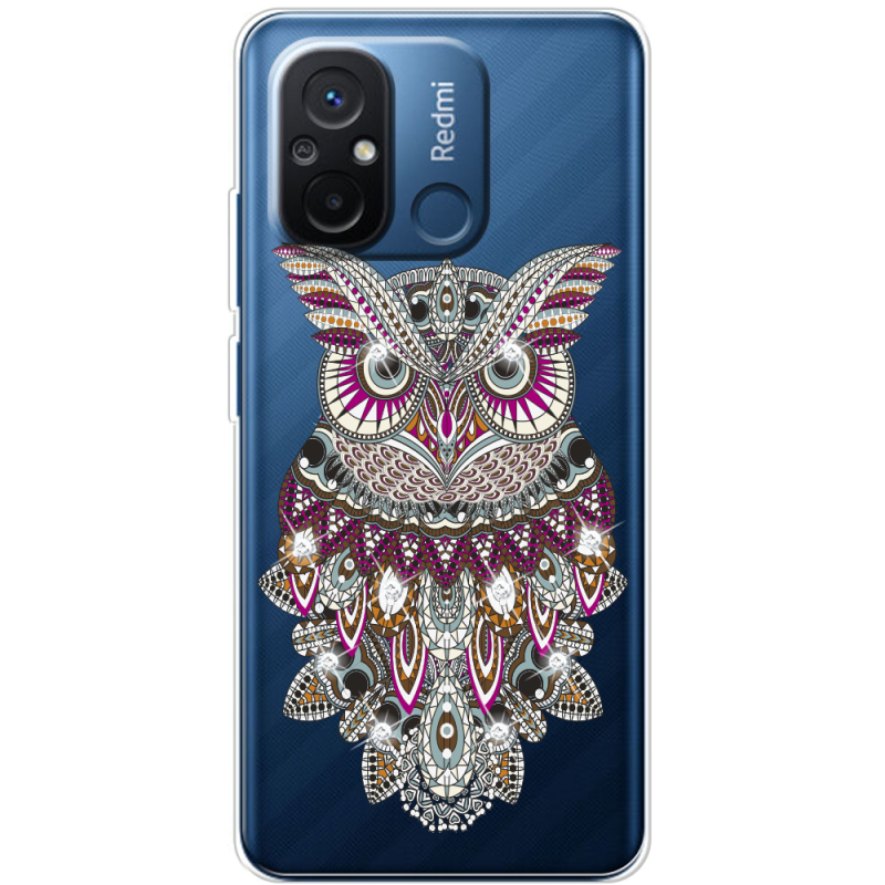 Чехол со стразами Xiaomi Redmi 12C Owl