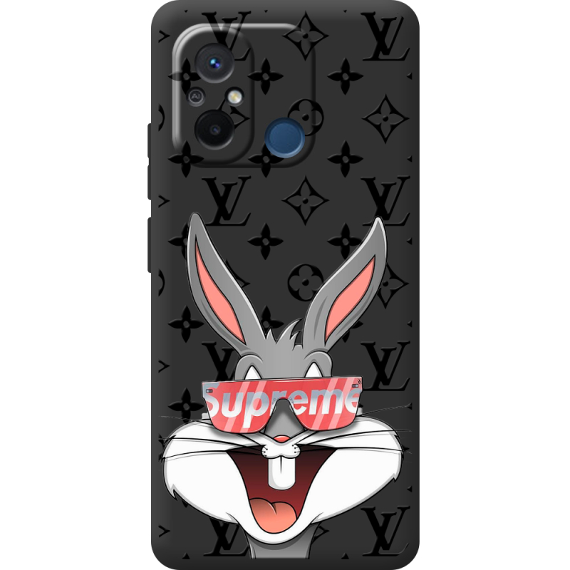 Черный чехол BoxFace Xiaomi Redmi 12C looney bunny