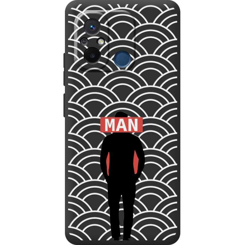 Черный чехол BoxFace Xiaomi Redmi 12C Man Pattern