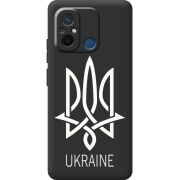 Черный чехол BoxFace Xiaomi Redmi 12C Тризуб монограмма ukraine