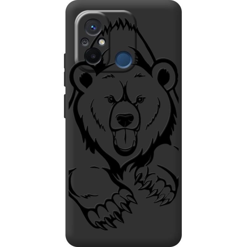 Черный чехол BoxFace Xiaomi Redmi 12C Grizzly Bear