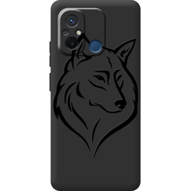 Черный чехол BoxFace Xiaomi Redmi 12C Wolf