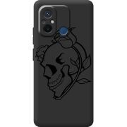 Черный чехол BoxFace Xiaomi Redmi 12C Skull and Roses