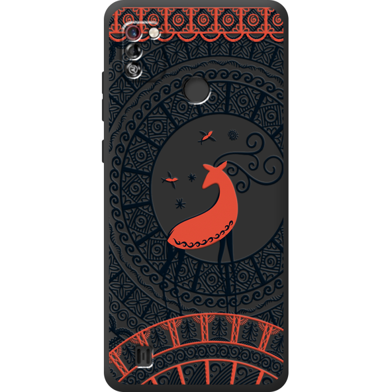 Черный чехол BoxFace Tecno Pop 4 Pro Ornament