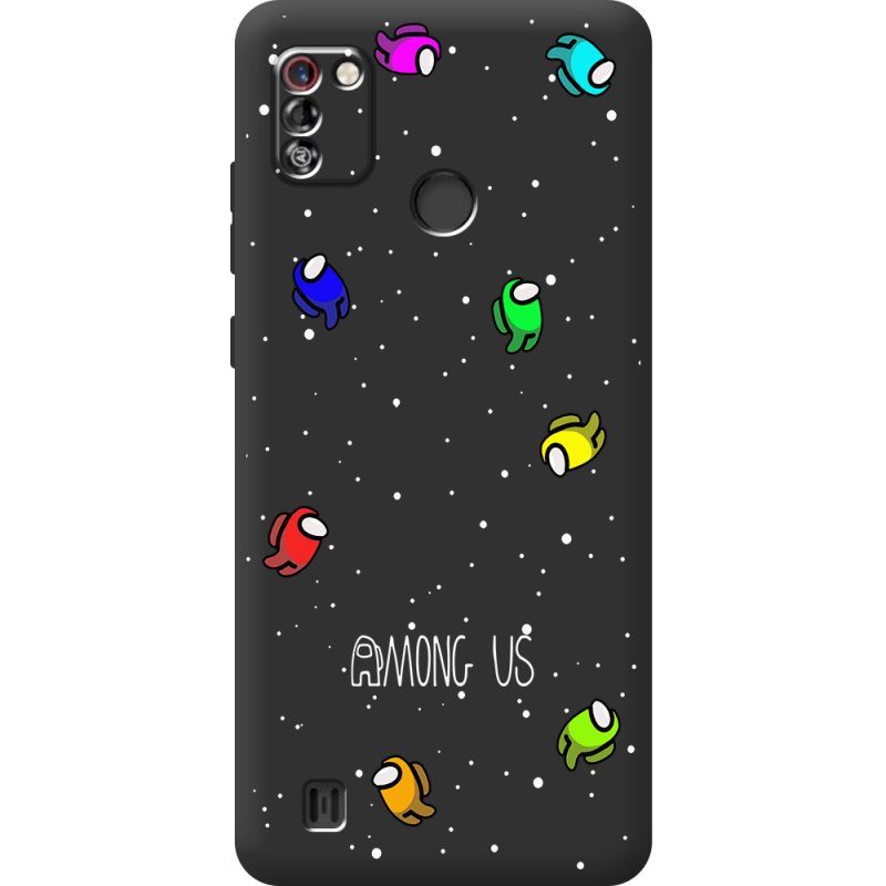 Черный чехол BoxFace Tecno Pop 4 Pro Among Us Invisible