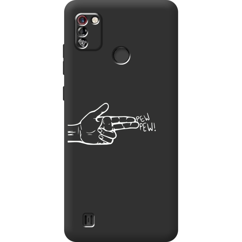 Черный чехол BoxFace Tecno Pop 4 Pro Pew Pew