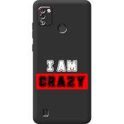 Черный чехол BoxFace Tecno Pop 4 Pro I'm Crazy