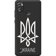Черный чехол BoxFace Tecno Pop 4 Pro Тризуб монограмма ukraine