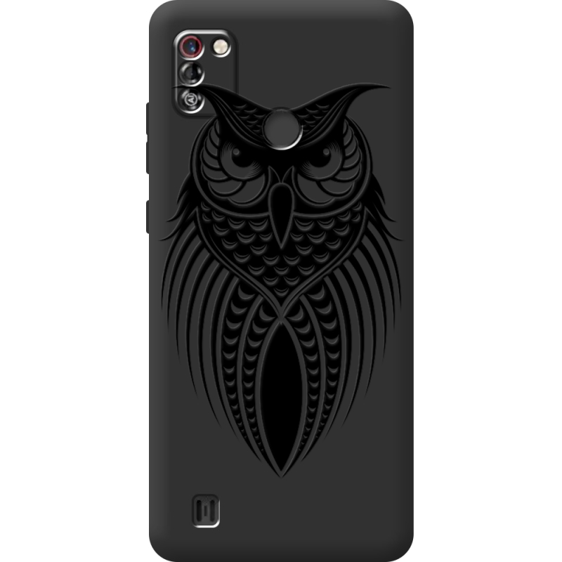 Черный чехол BoxFace Tecno Pop 4 Pro Owl
