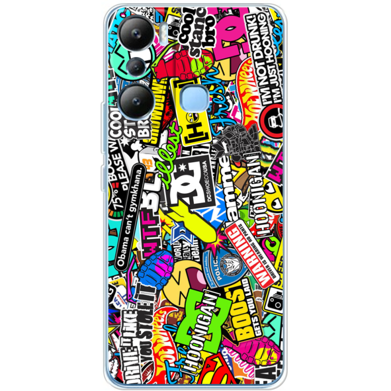 Чехол BoxFace Infinix Hot 20i Multicolored Inscriptions