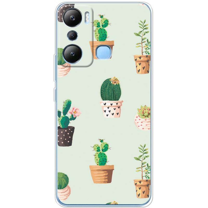 Чехол BoxFace Infinix Hot 20i L-green Cacti