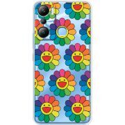 Прозрачный чехол BoxFace Infinix Hot 20i Hippie Flowers