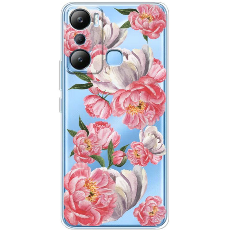 Прозрачный чехол BoxFace Infinix Hot 20i Peony Watercolor Style