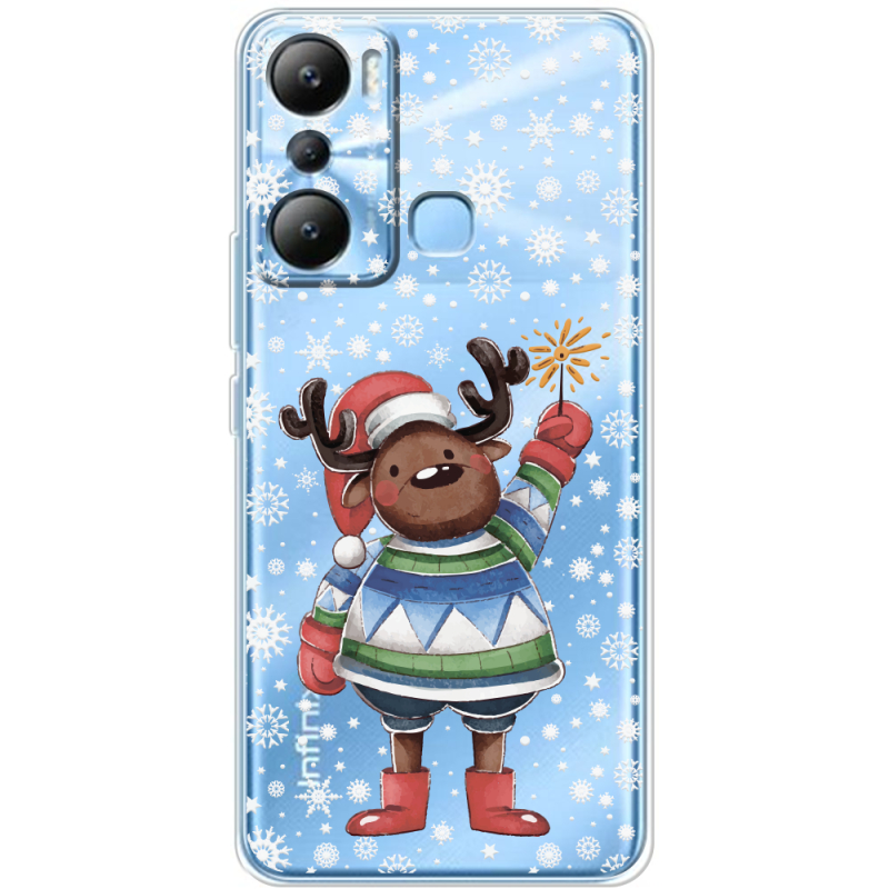 Прозрачный чехол BoxFace Infinix Hot 20i Christmas Deer with Snow