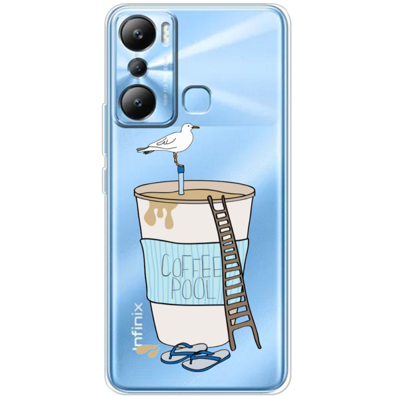 Прозрачный чехол BoxFace Infinix Hot 20i Segull in Cofee Pool