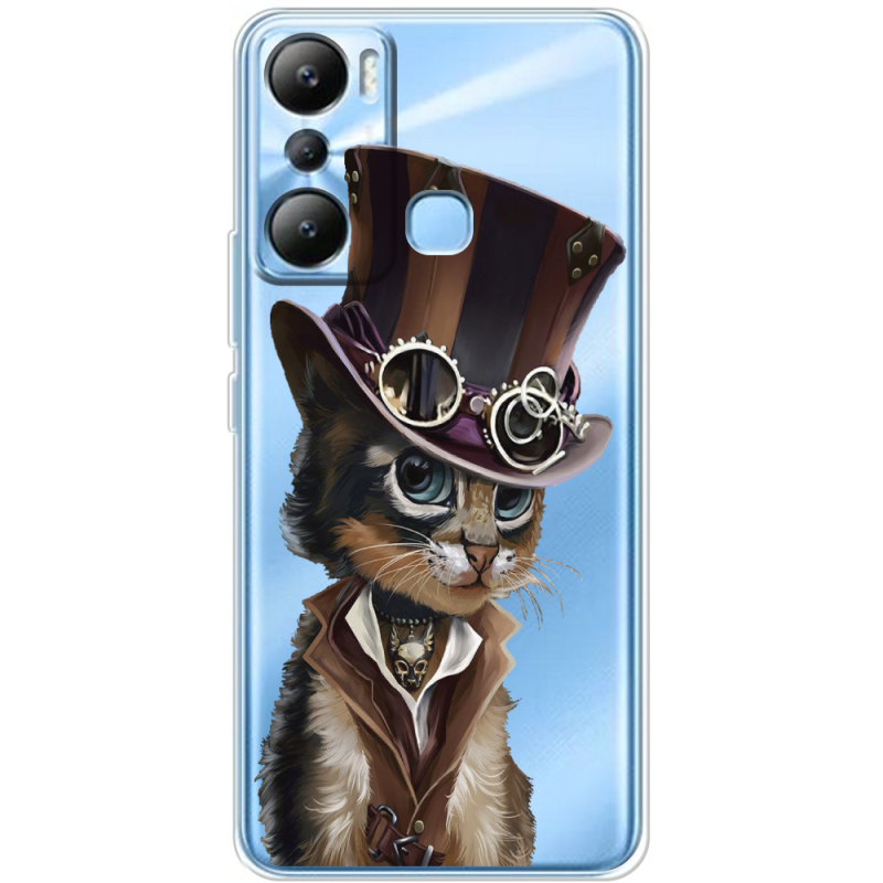 Прозрачный чехол BoxFace Infinix Hot 20i Steampunk Cat