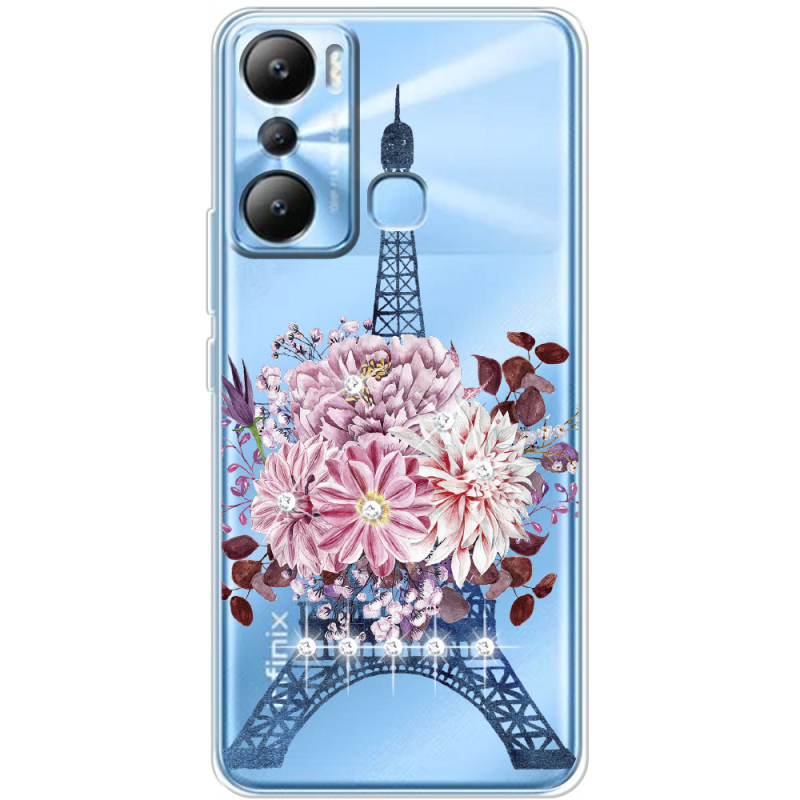 Чехол со стразами Infinix Hot 20i Eiffel Tower