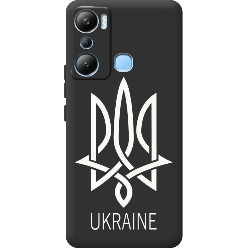 Черный чехол BoxFace Infinix Hot 20i Тризуб монограмма ukraine