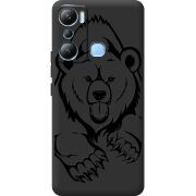 Черный чехол BoxFace Infinix Hot 20i Grizzly Bear