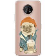 Прозрачный чехол BoxFace Nokia G50 Dog Coffeeman