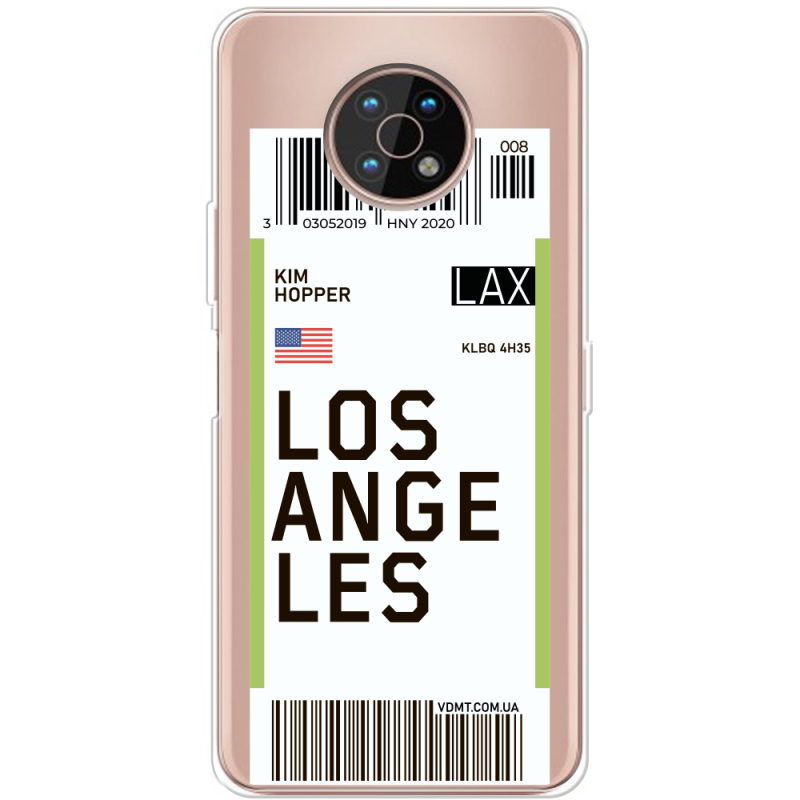 Прозрачный чехол BoxFace Nokia G50 Ticket Los Angeles