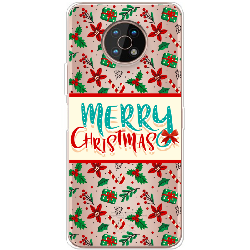 Прозрачный чехол BoxFace Nokia G50 Vintage Christmas Pattern