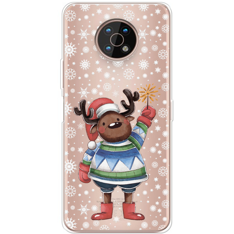 Прозрачный чехол BoxFace Nokia G50 Christmas Deer with Snow