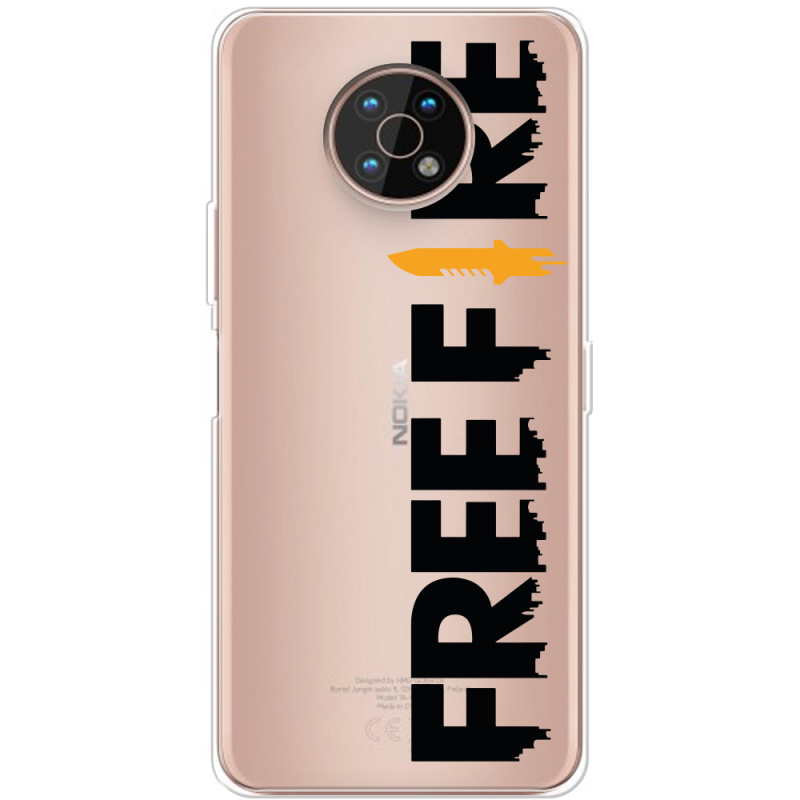 Прозрачный чехол BoxFace Nokia G50 Free Fire Black Logo