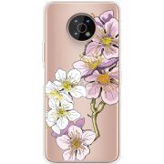 Прозрачный чехол BoxFace Nokia G50 Cherry Blossom