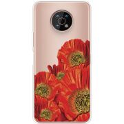 Прозрачный чехол BoxFace Nokia G50 Red Poppies