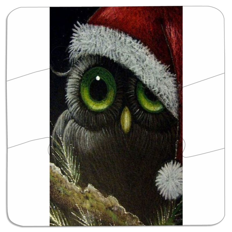 Магнитные фотопазлы 90 на 90 Christmas Owl