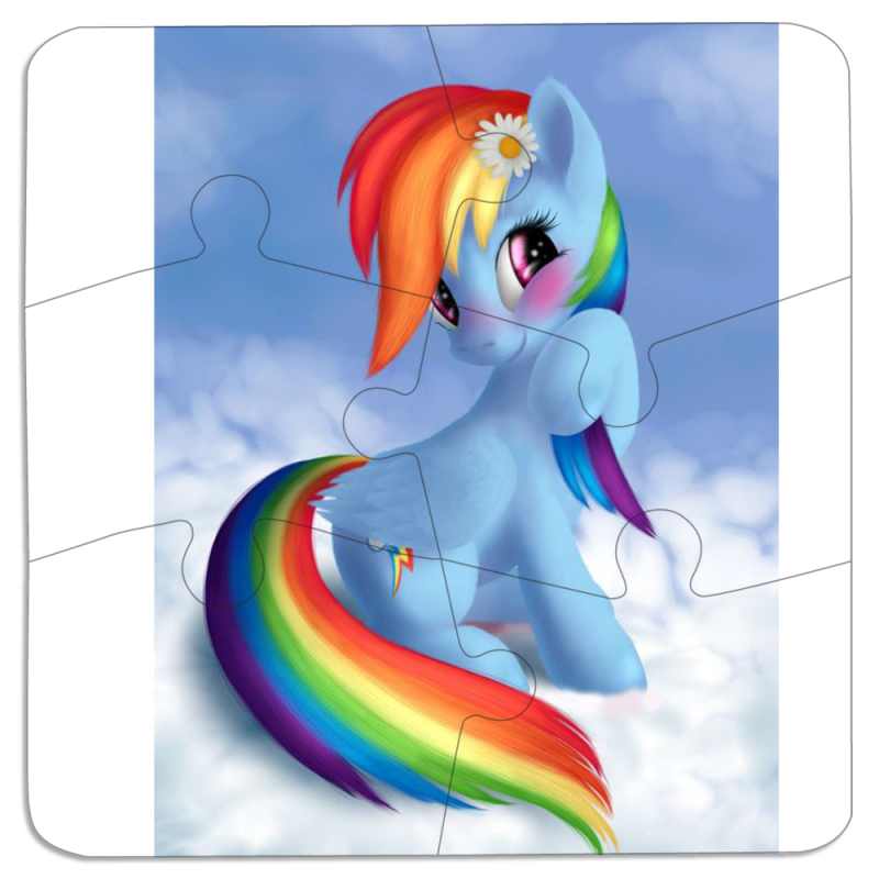 Магнитные фотопазлы 90 на 90 My Little Pony Rainbow Dash