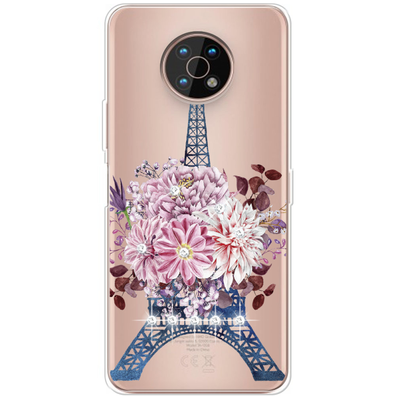 Чехол со стразами Nokia G50 Eiffel Tower