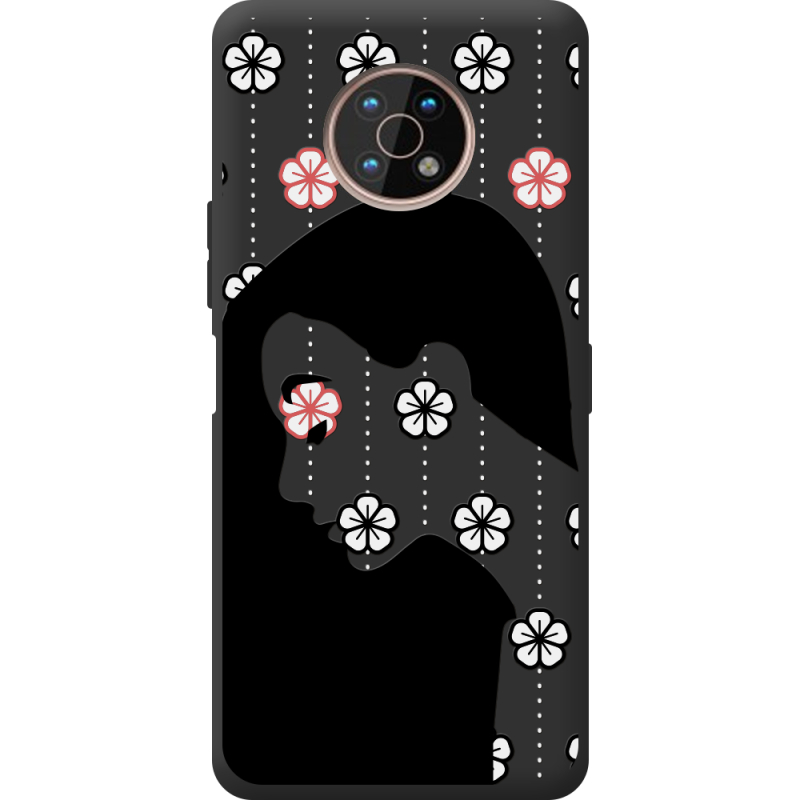 Черный чехол BoxFace Nokia G50 Flower Hair