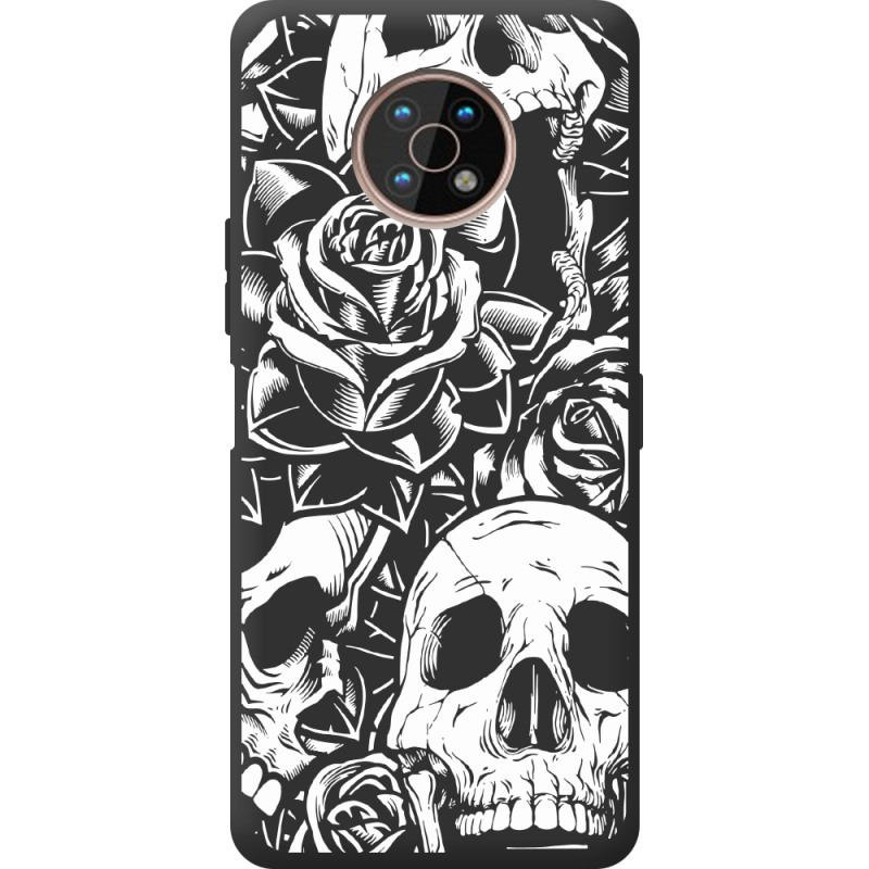 Черный чехол BoxFace Nokia G50 Skull and Roses