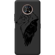 Черный чехол BoxFace Nokia G50 Wolf and Raven