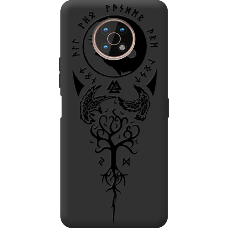 Черный чехол BoxFace Nokia G50 Hugin and Munin