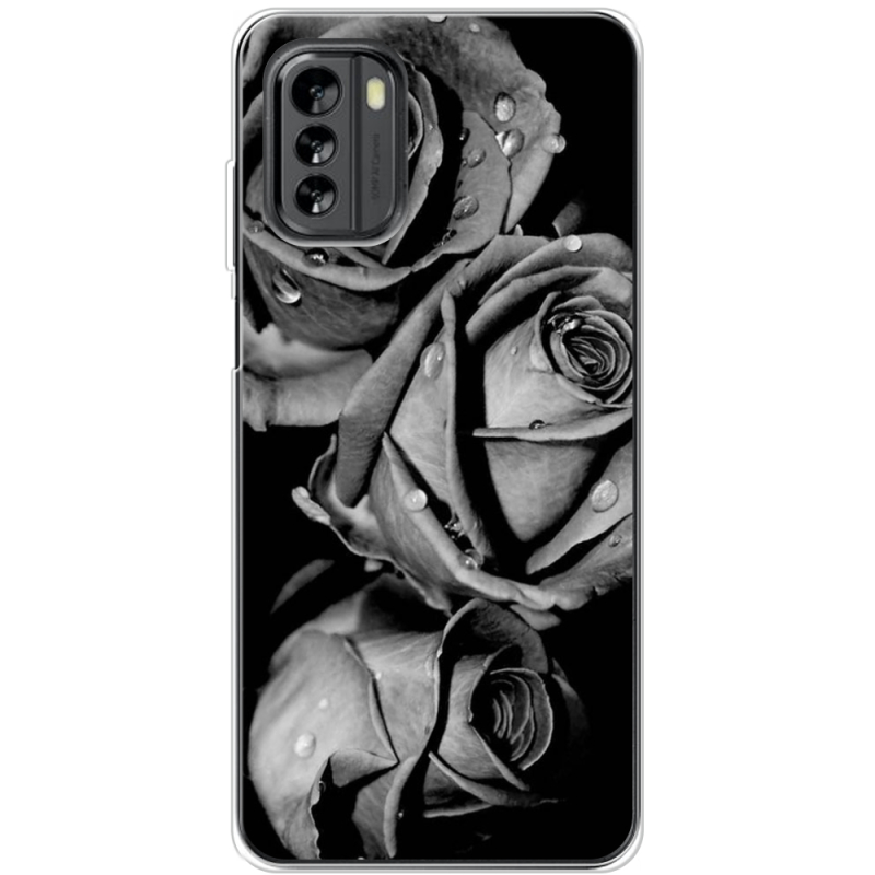 Чехол BoxFace Nokia G60 Black and White Roses